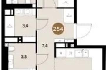 Фото №1: 2-комнатная квартира 70 м² - Краснодар, мкр. Прикубанский внутригородской округ,
