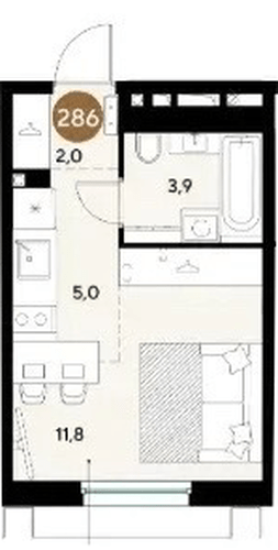Фото №1: Студия 22 м² - Краснодар, мкр. Прикубанский внутригородской округ