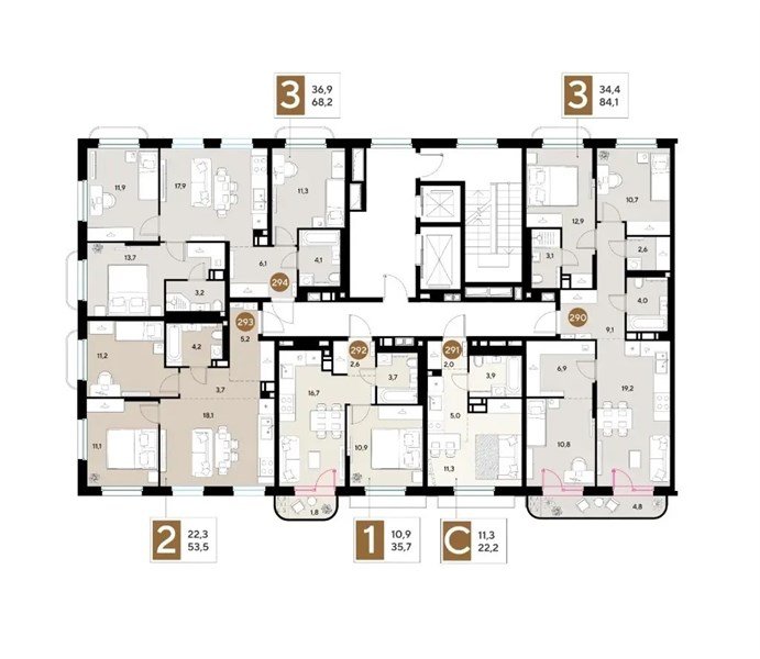 Фото №8: 3-комнатная квартира 68 м² - Краснодар, мкр. Прикубанский внутригородской округ