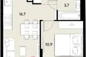 Фото №1: 1-комнатная квартира 35 м² - Краснодар, мкр. Прикубанский внутригородской округ, 