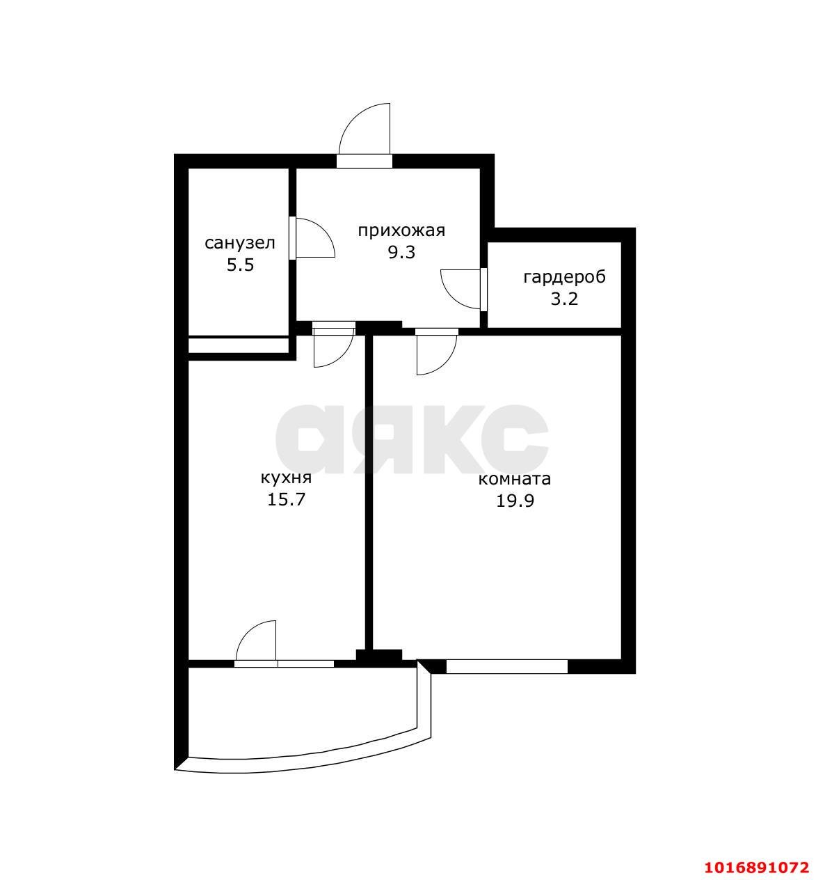 Фото №2: 1-комнатная квартира 53 м² - Краснодар, Прикубанский внутригородской округ, мкр. 9-й километр, ул. Циолковского, 5