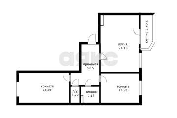 Фото №4: 2-комнатная квартира 65 м² - Краснодар, мкр. Достояние, ул. Конгрессная, 31