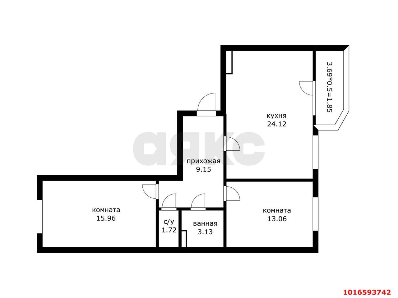 Фото №4: 2-комнатная квартира 65 м² - Краснодар, Прикубанский внутригородской округ, мкр. Достояние, ул. Конгрессная, 31