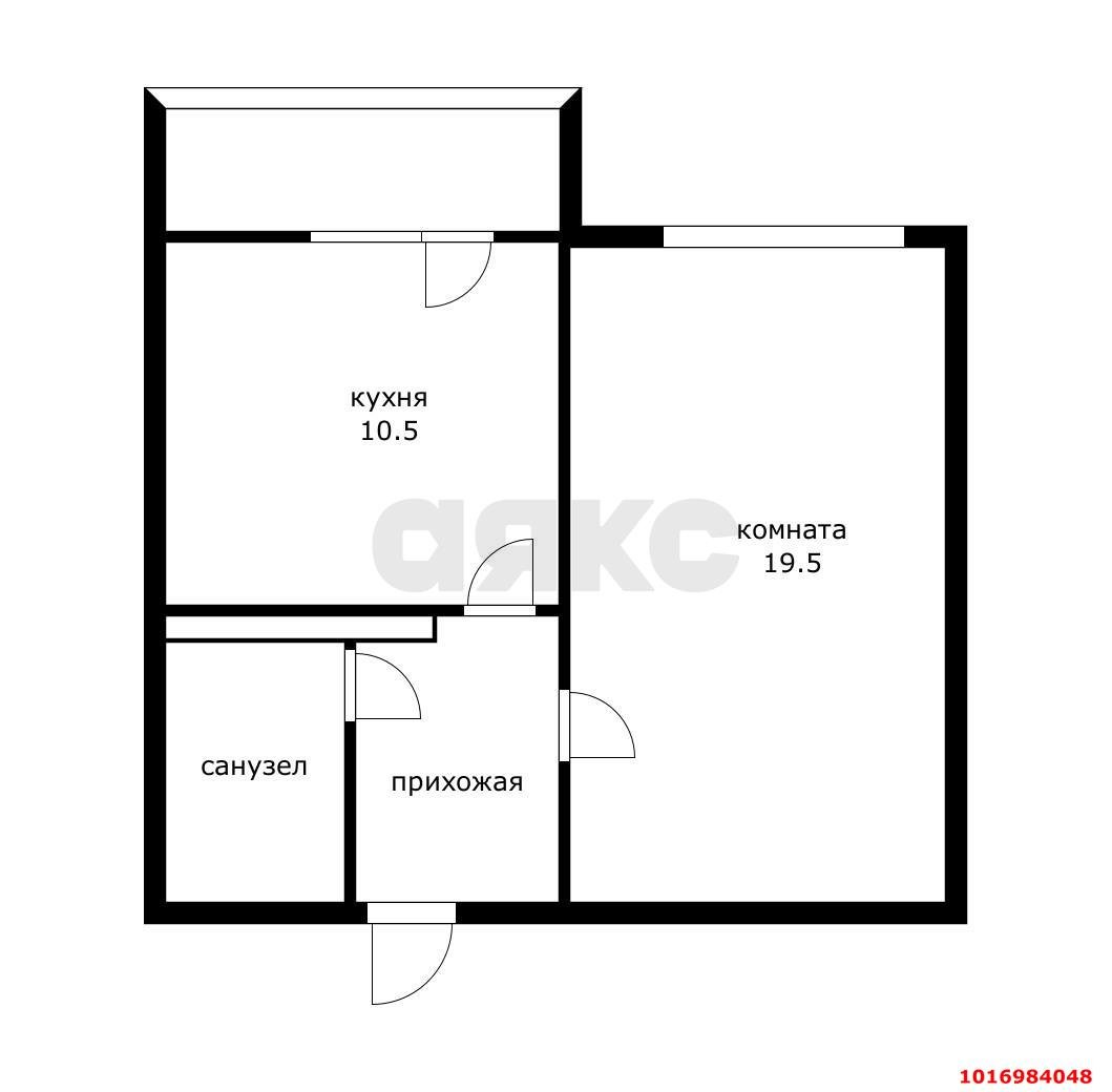 Фото №3: 1-комнатная квартира 42 м² - Краснодар, Карасунский внутригородской округ, ж/м Пашковский, ул. Краевая, 1/2