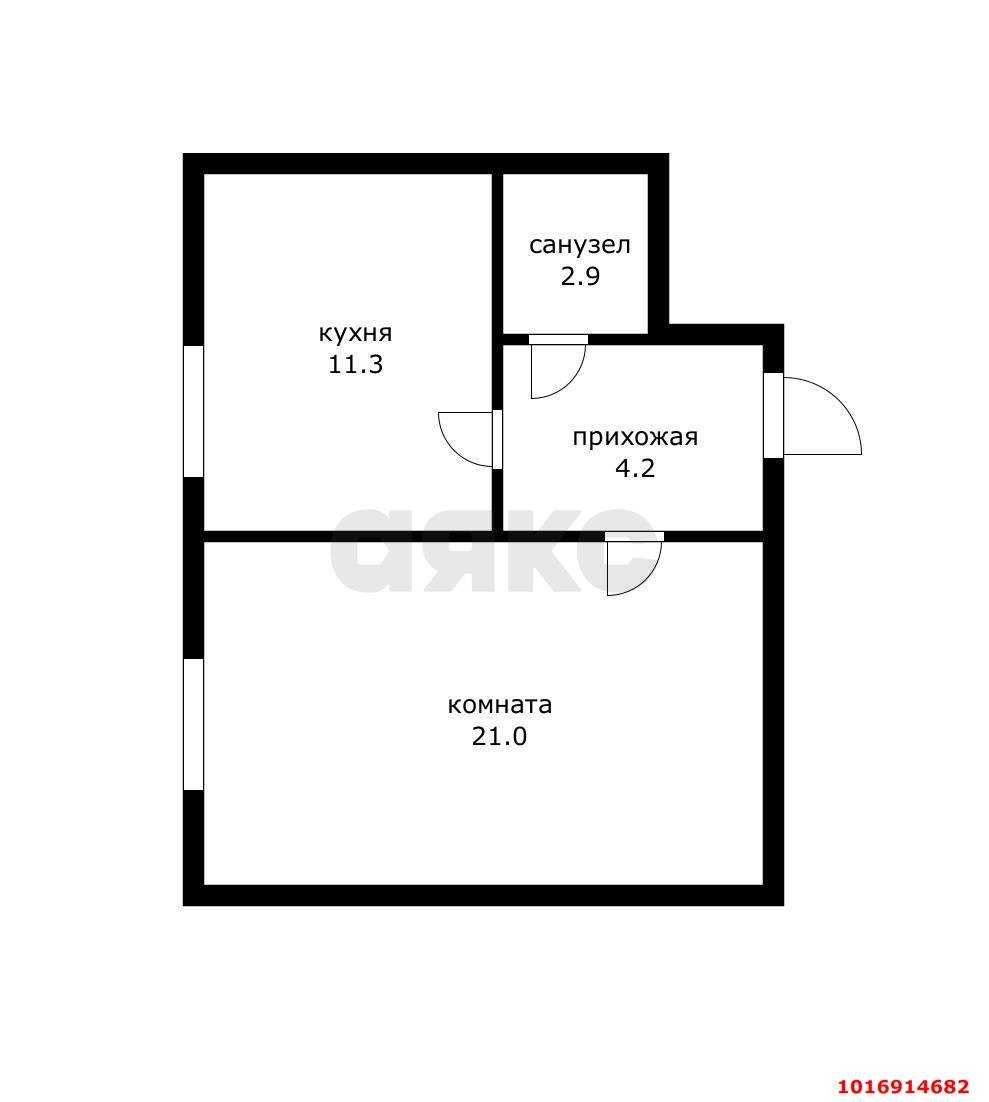 Фото №12: 1-комнатная квартира 39 м² - Южный, ул. Мира, 36
