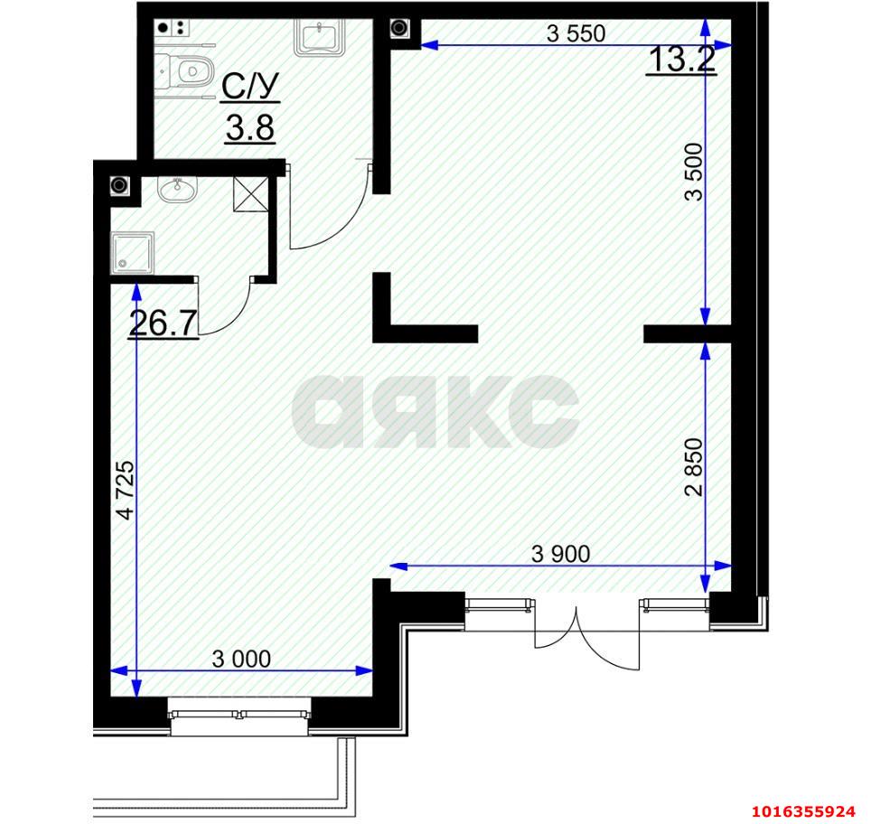 Фото №5: Коммерция 46 м² - Краснодар, Прикубанский внутригородской округ, мкр. жилой комплекс Ракурс, ул. имени Героя Ростовского, 8к1