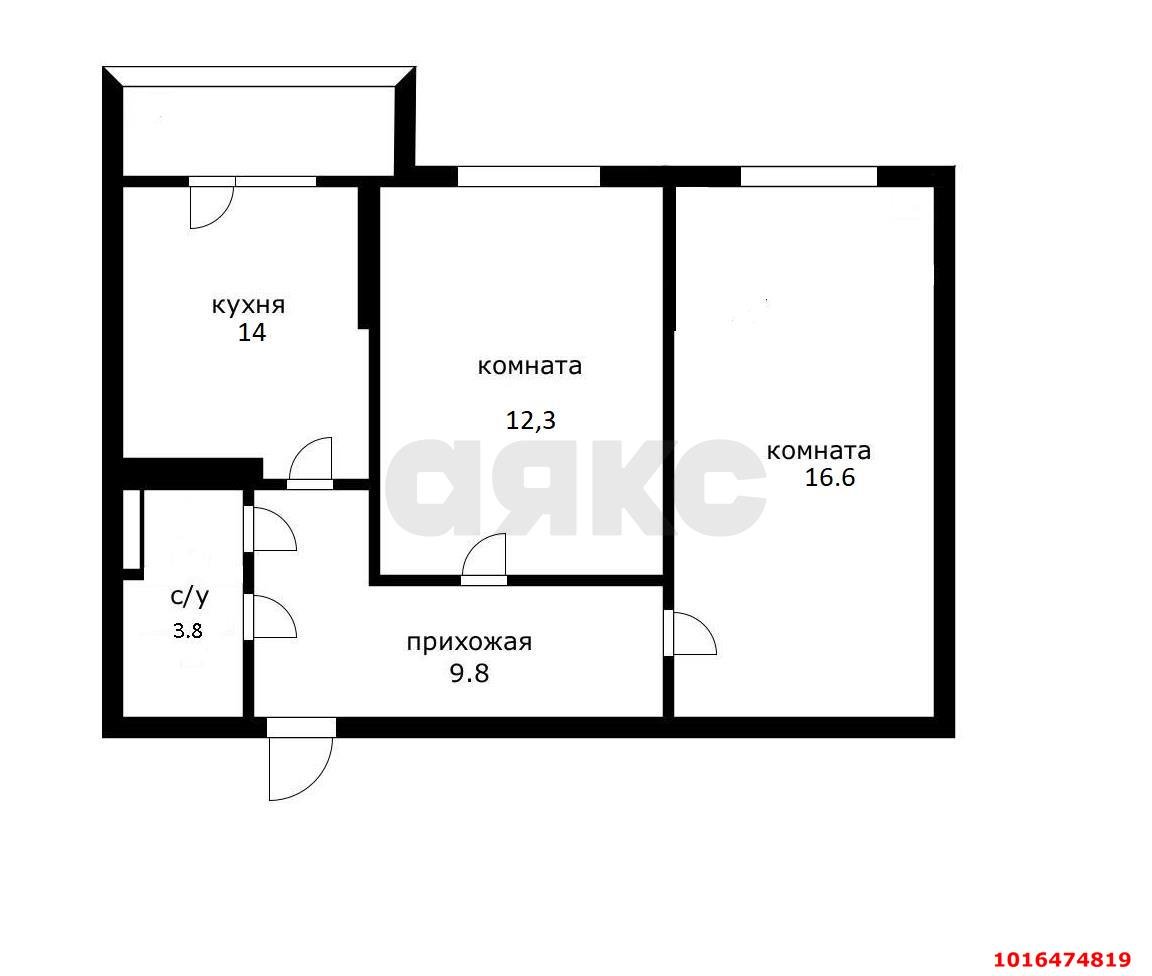 Фото №10: 2-комнатная квартира 60 м² - Краснодар, Западный внутригородской округ, Кожзавод, мкр. Военный городок № 1, ул. имени Калинина, 350/8