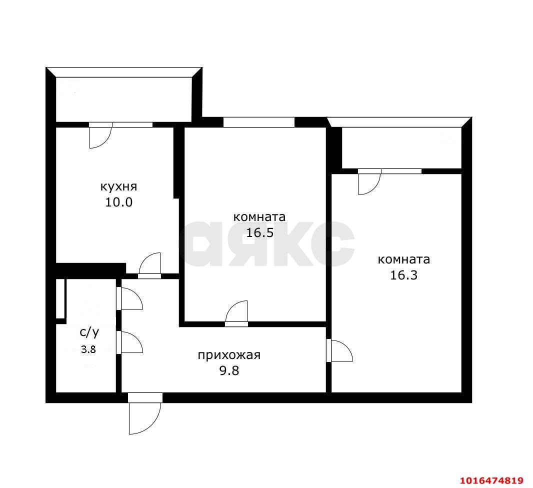 Фото №10: 2-комнатная квартира 60 м² - Краснодар, Западный внутригородской округ, Кожзавод, мкр. Военный городок № 1, ул. имени Калинина, 350/8