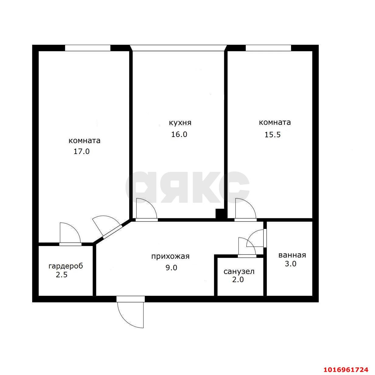 Фото №20: 2-комнатная квартира 65 м² - Краснодар, Прикубанский внутригородской округ, Завод Измерительных Приборов, мкр. жилой комплекс Кубанский, ул. Зиповская, 40
