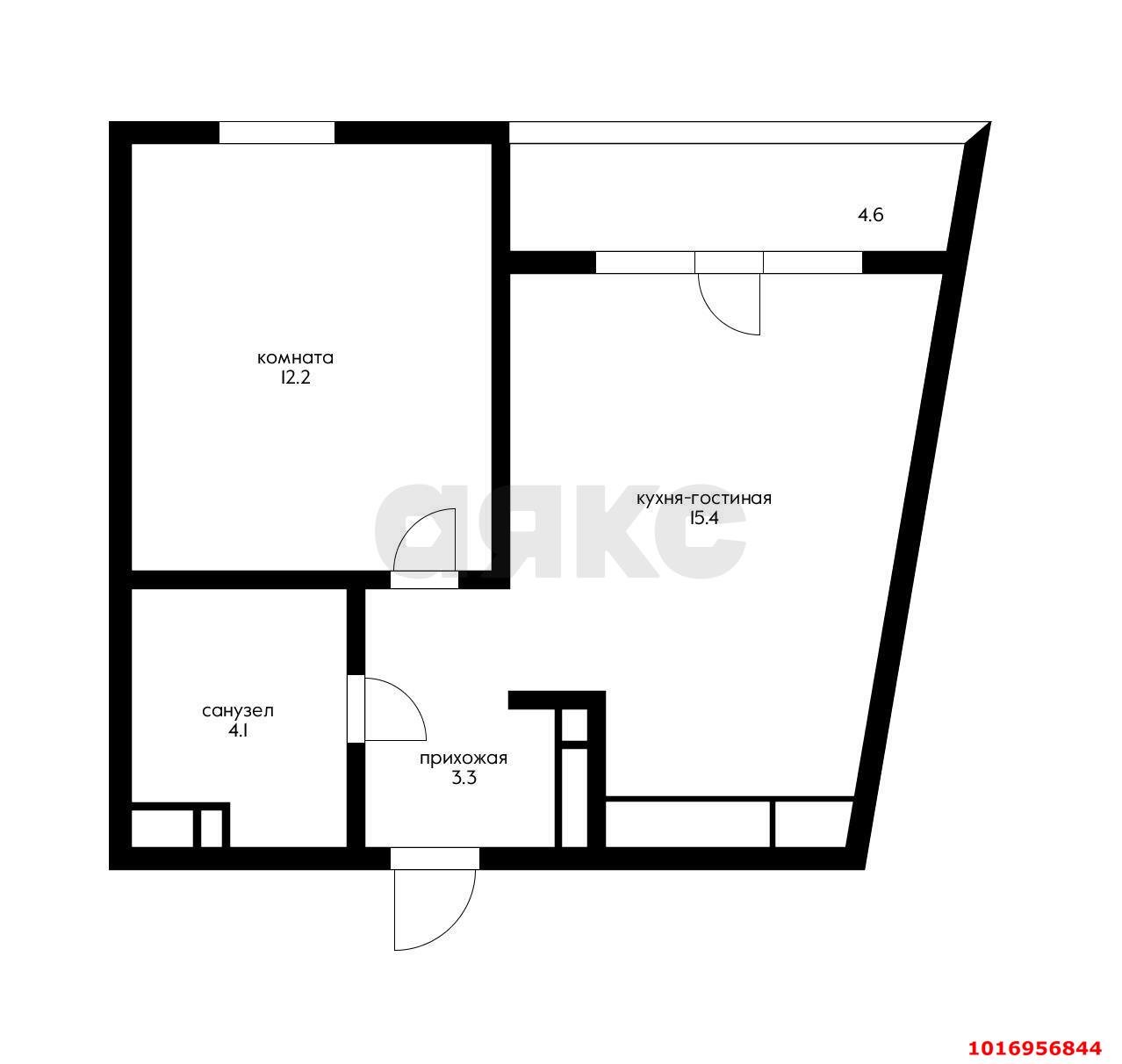 Фото №4: 1-комнатная квартира 40 м² - Краснодар, Центральный внутригородской округ, Табачная Фабрика, мкр. жилой комплекс Все Свои, ул. Колхозная, 5/2к1