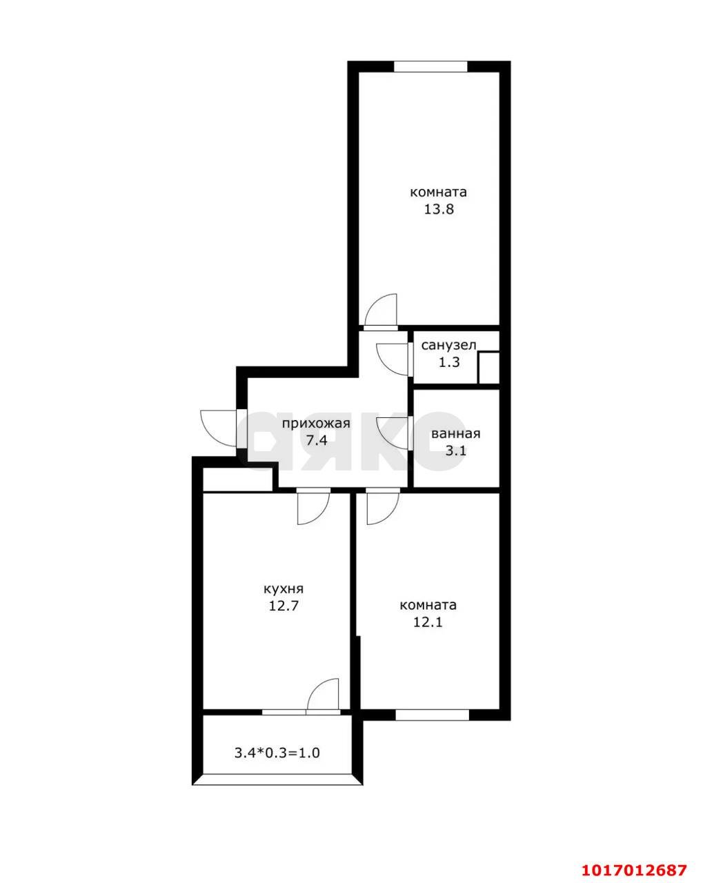 Фото №11: 2-комнатная квартира 51 м² - Краснодар, Прикубанский внутригородской округ, мкр. жилой комплекс Ракурс, ул. имени Героя Ростовского, 8