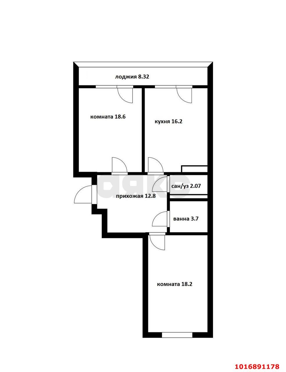 Фото №18: 2-комнатная квартира 85 м² - Краснодар, Западный внутригородской округ, мкр. Фестивальный, ул. Гаражная, 71/1