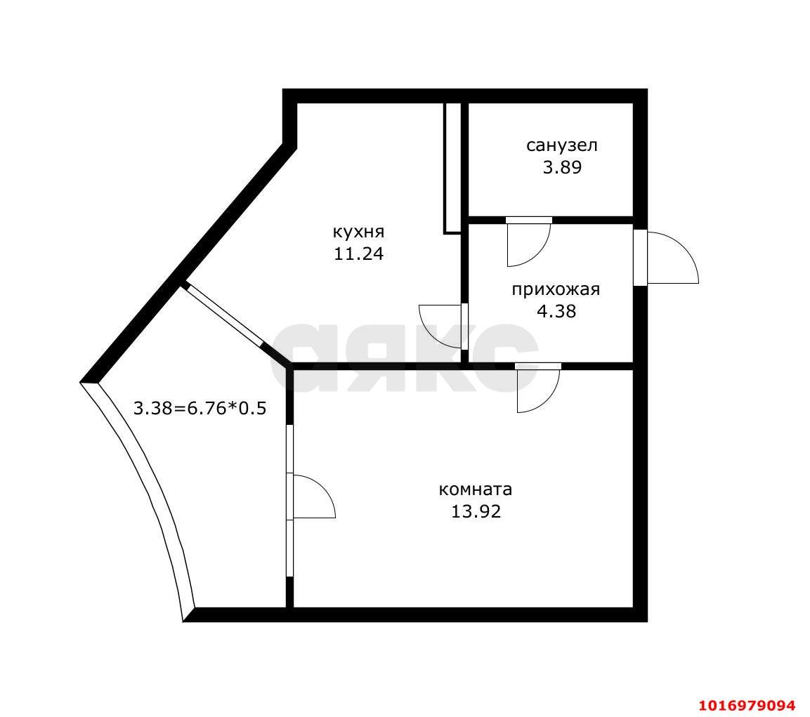 Фото №3: 1-комнатная квартира 36 м² - Краснодар, Прикубанский внутригородской округ, мкр. ЖК Губернский, ул. им. Героя Яцкова И.В., 15к1