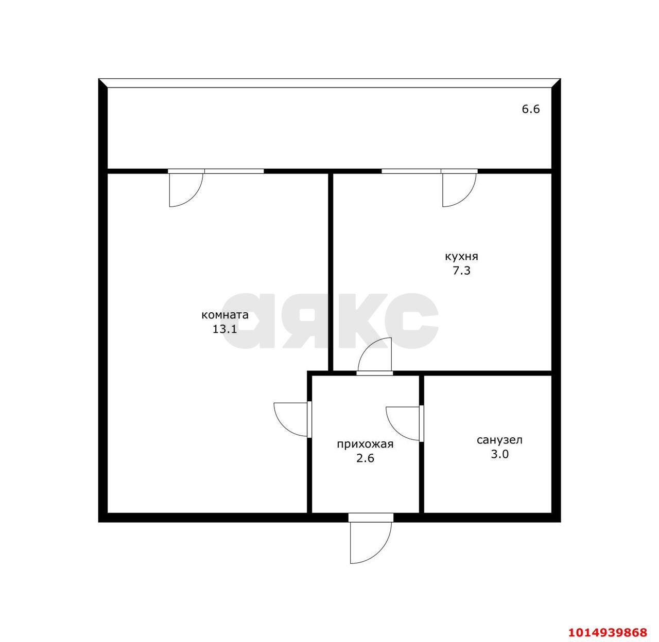 Фото №8: 1-комнатная квартира 27 м² - Новая Адыгея, мкр. жилой комплекс Золотая линия 2, ул. Бжегокайская, 25к1