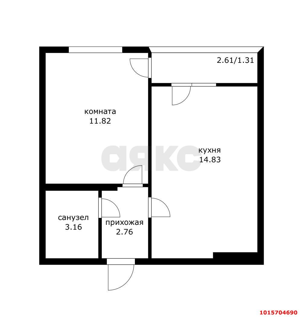 Фото №8: 1-комнатная квартира 33 м² - Краснодар, Прикубанский внутригородской округ, ж/р Восточный, ул. им. Героя Сарабеева В.И., 9/1