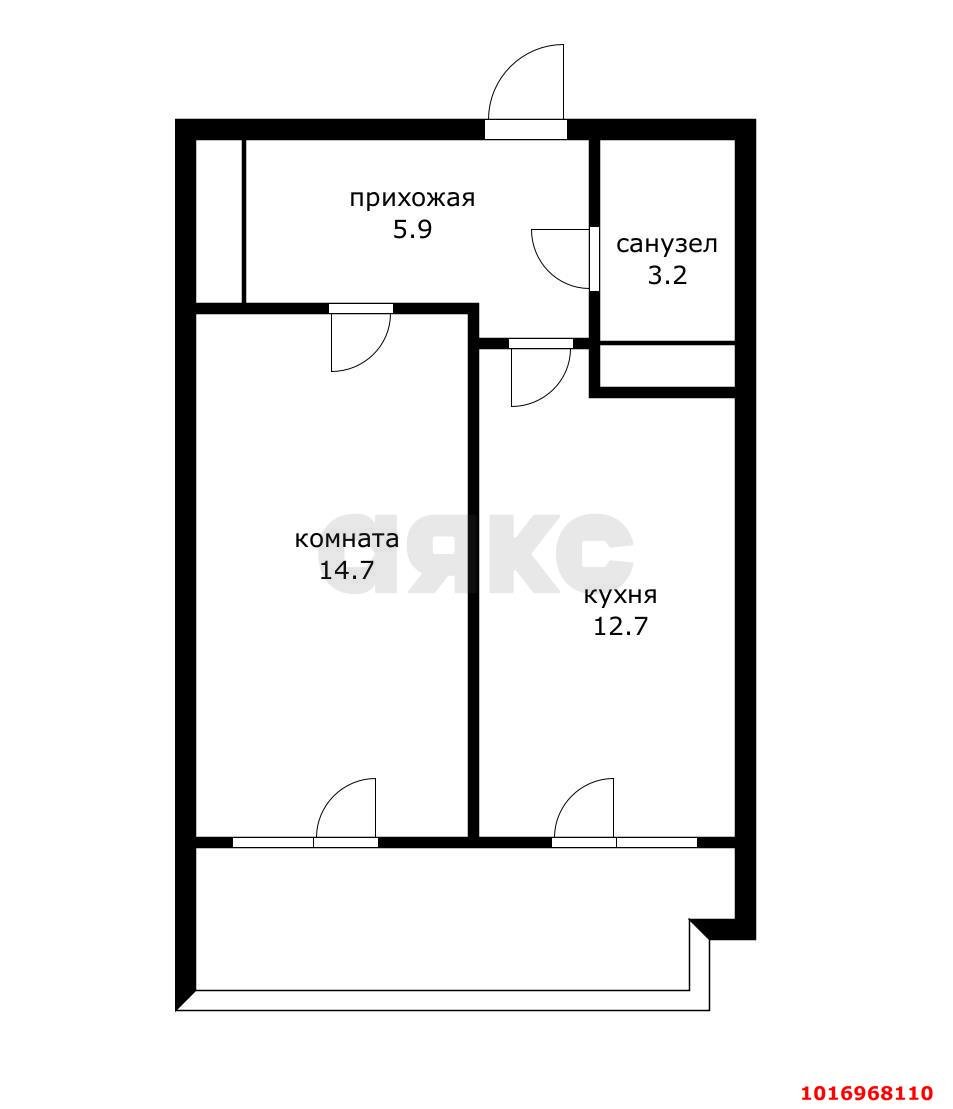 Фото №14: 1-комнатная квартира 43 м² - Краснодар, ЖК На Садовой, Центральный внутригородской округ, Центральный, мкр. жилой комплекс На Садовой, ул. Садовая, 159