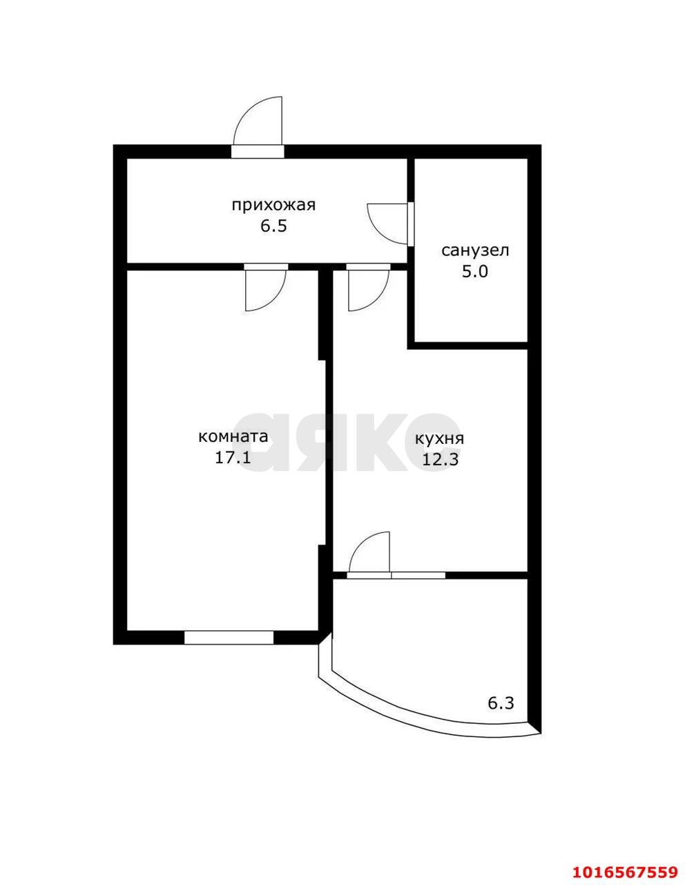 Фото №10: 1-комнатная квартира 40 м² - Краснодар, Прикубанский внутригородской округ, Калинино, мкр. Завод Радиоизмерительных Приборов, ул. Кирилла Россинского