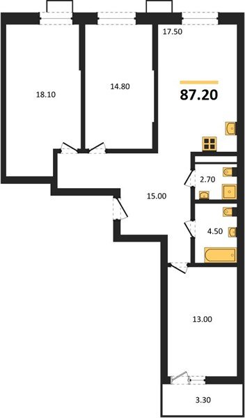 Фото №1: 3-комнатная квартира 87 м² - Майкоп, мкр. ЖК Звезды