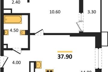 Фото №1: 1-комнатная квартира 37 м² - Майкоп, мкр. ЖК Звезды, 