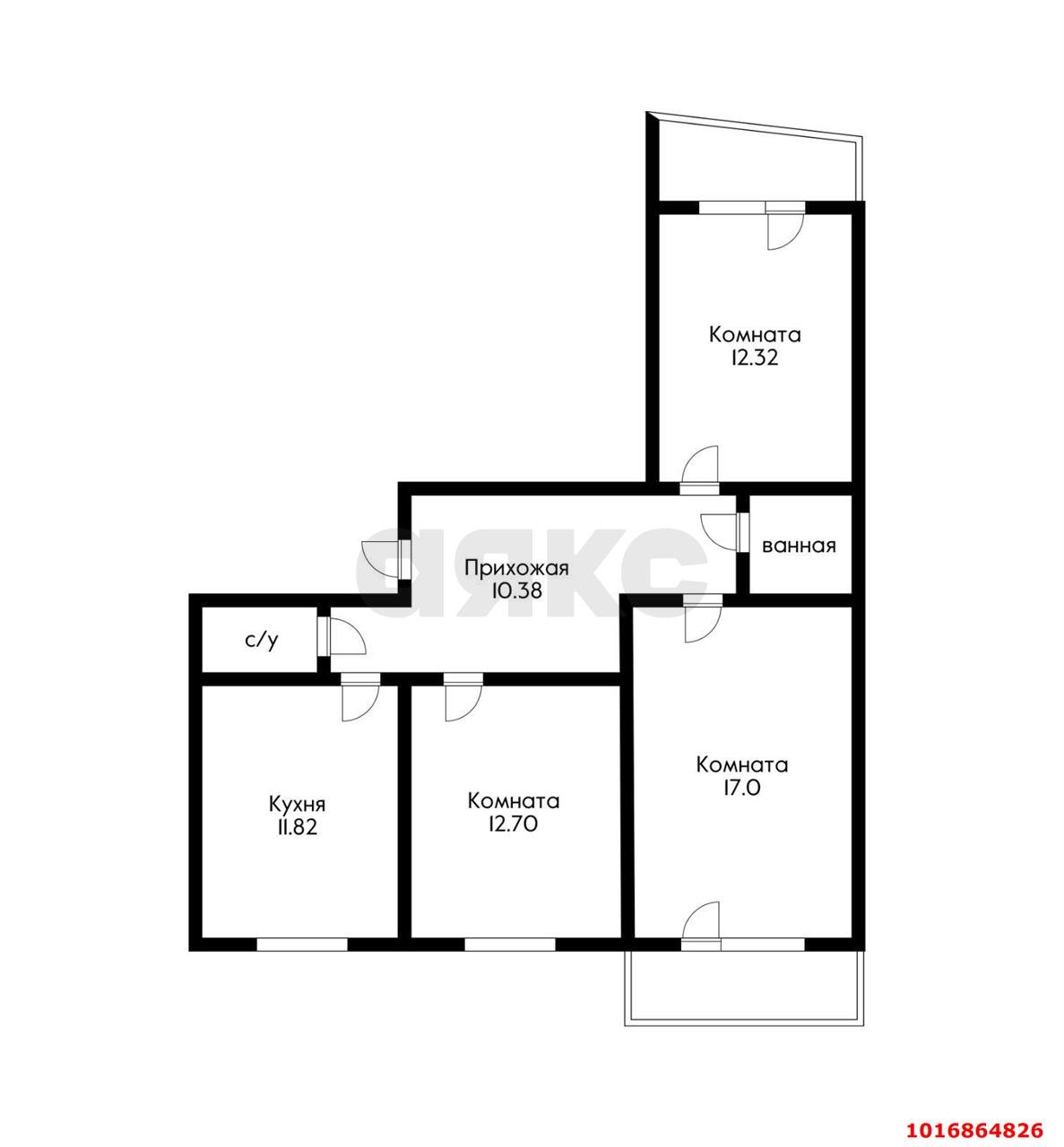 Фото №20: 3-комнатная квартира 69 м² - Краснодар, Западный внутригородской округ, мкр. Юбилейный, пр-кт Чекистов, 8