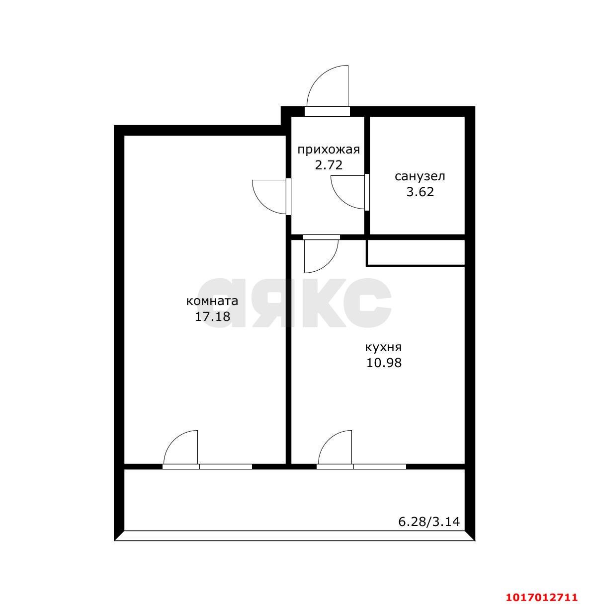 Фото №6: 1-комнатная квартира 41 м² - Краснодар, Славянский, Прикубанский внутригородской округ, мкр. Светлоград, ул. Красных Партизан, 1/3к1
