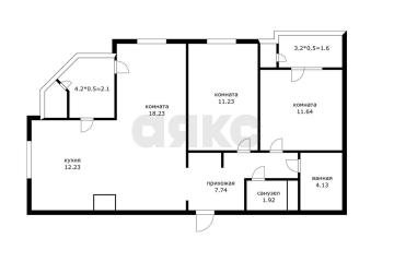 Фото №3: 3-комнатная квартира 70 м² - Краснодар, мкр. Прикубанский внутригородской округ, ул. Ветеранов, 85