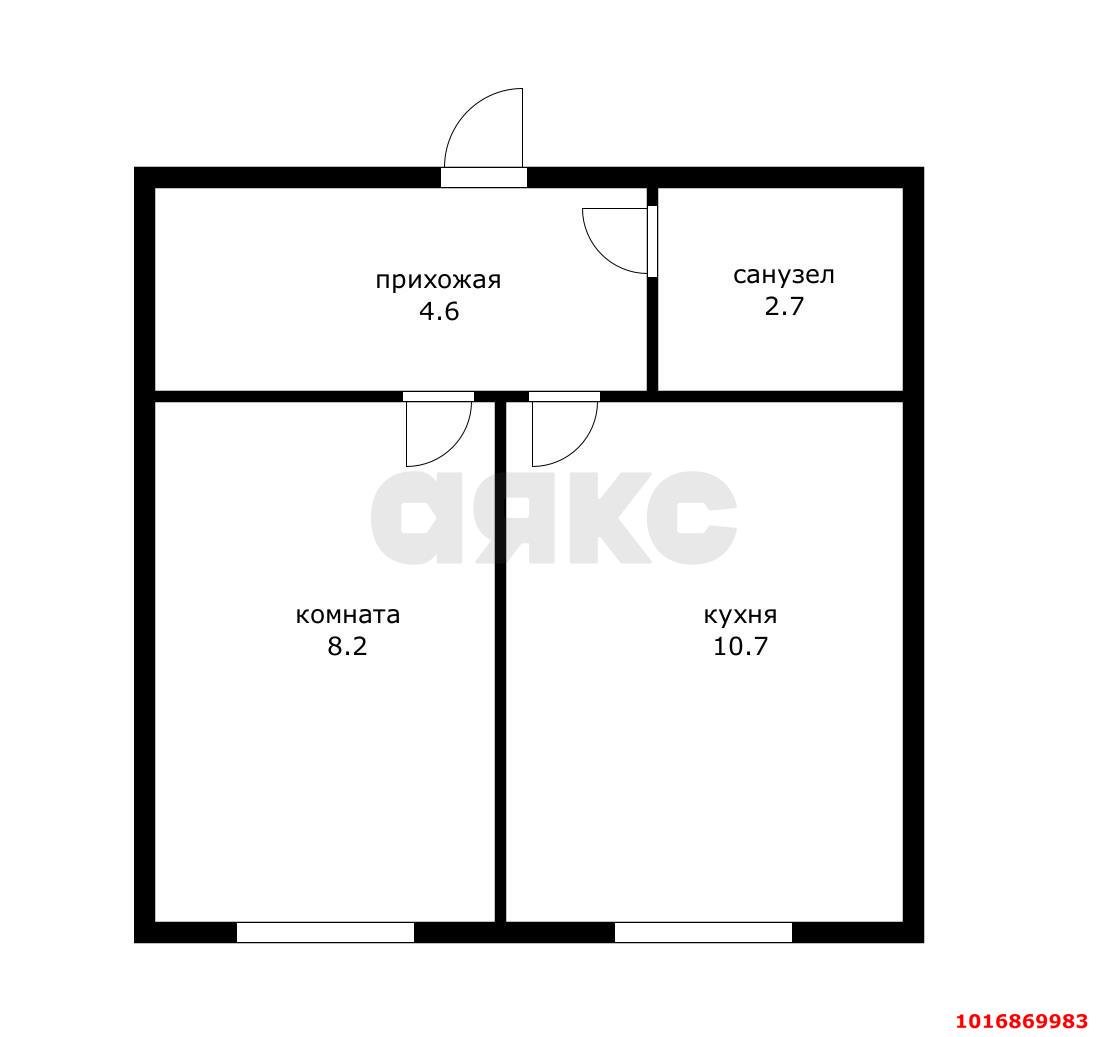 Фото №14: 1-комнатная квартира 26 м² - Российский, мкр. Прикубанский внутригородской округ, ул. Плодовая, 2
