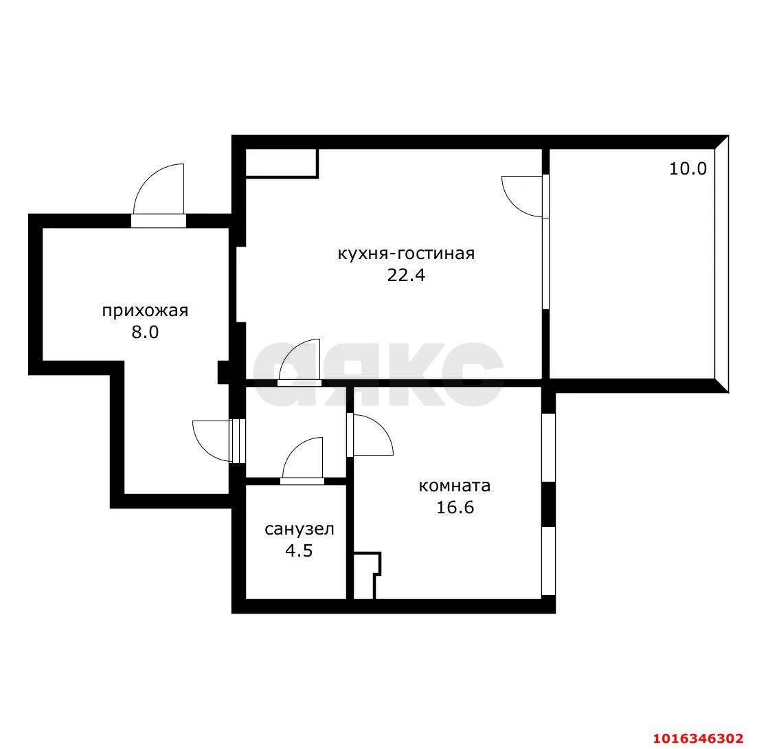 Фото №12: 1-комнатная квартира 36 м² - Краснодар, Центральный внутригородской округ, мкр. Центральный, ул. имени Пушкина, 47