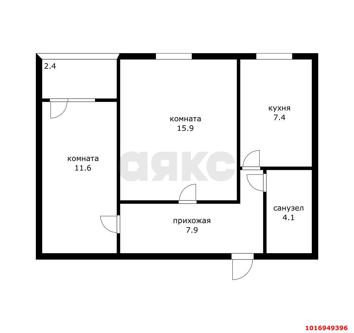 Фото №7: 2-комнатная квартира 49 м² - Краснодар, мкр. Западный внутригородской округ, ул. Рылеева, 358