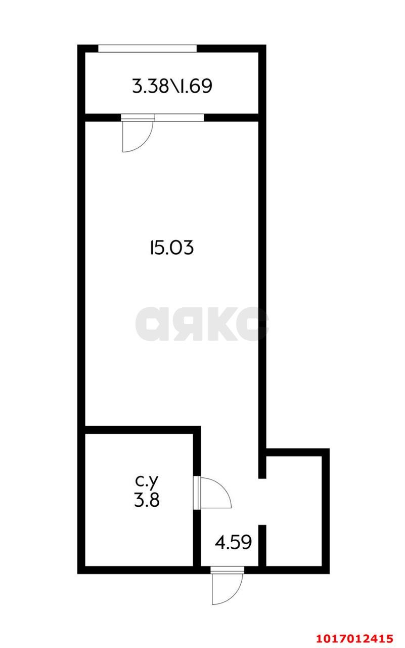 Фото №13: Студия 26 м² - Краснодар, ул. Степная, 1/1к4