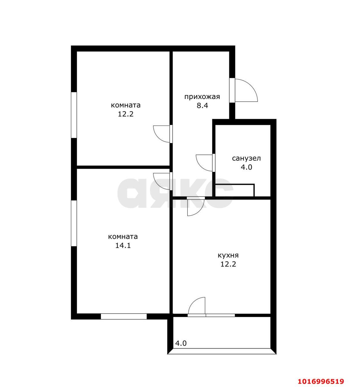 Фото №8: 2-комнатная квартира 55 м² - Краснодар, Прикубанский внутригородской округ, мкр. жилой комплекс Дыхание, ул. Лётчика Позднякова, 2к22