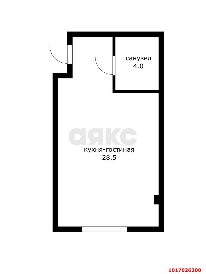Фото №6: 1-комнатная квартира 32 м² - Краснодар, Прикубанский внутригородской округ, мкр. Музыкальный, ул. Шолохова
