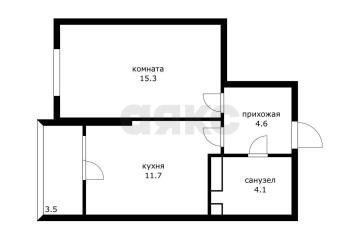 Фото №3: 1-комнатная квартира 40 м² - Краснодар, мкр. жилой комплекс Южане, ул. Даниила Смоляна, 71