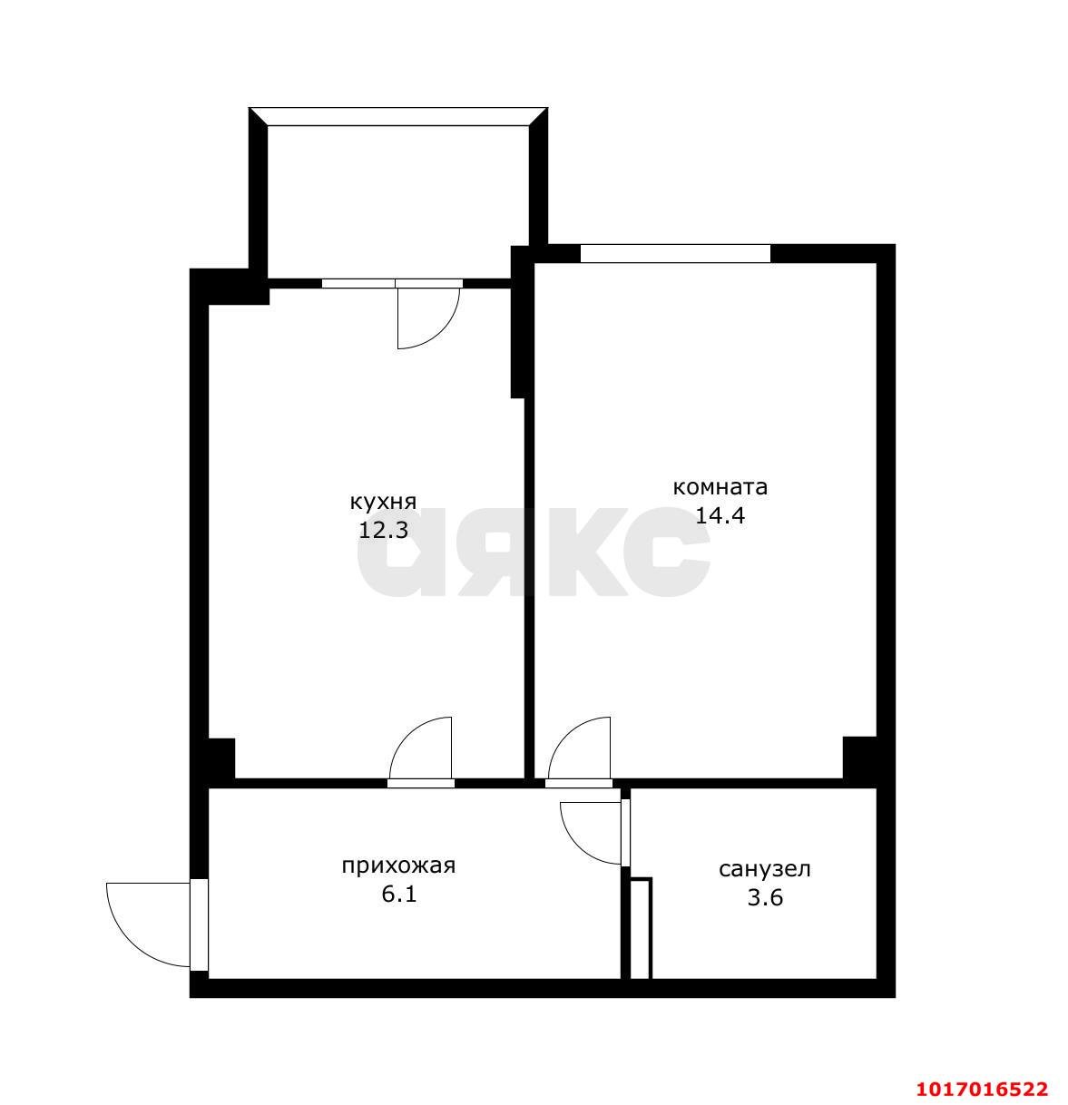 Фото №11: 1-комнатная квартира 40 м² - Краснодар, ЖК Новые Черёмушки, жилой комплекс Новые Черёмушки, Карасунский внутригородской округ, Центральный внутригородской округ, мкр. Черёмушки, ул. Селезнёва, 4/4
