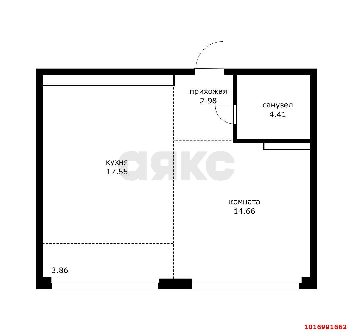 Фото №4: 1-комнатная квартира 43 м² - Краснодар, Центральный внутригородской округ, мкр. Черёмушки, ул. Обрывная, 132/1к26