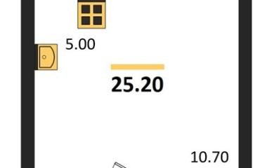 Фото №1: Студия 25 м² - Майкоп, мкр. ЖК Звезды, 