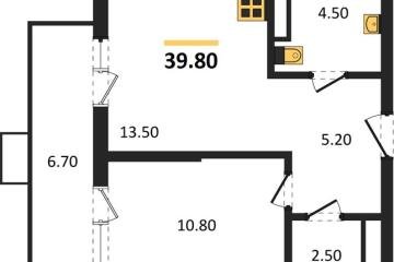 Фото №1: 1-комнатная квартира 39 м² - Майкоп, мкр. ЖК Звезды, 