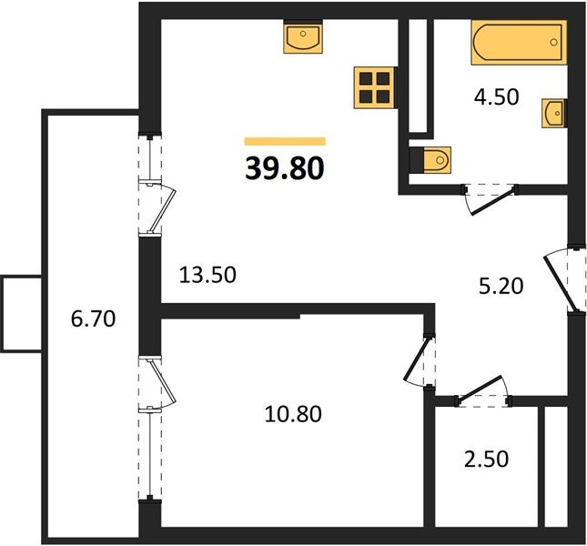 Фото №1: 1-комнатная квартира 39 м² - Майкоп, мкр. ЖК Звезды