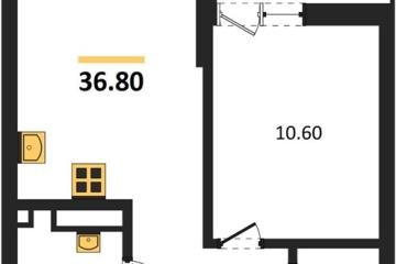 Фото №1: 1-комнатная квартира 36 м² - Майкоп, мкр. ЖК Звезды, 