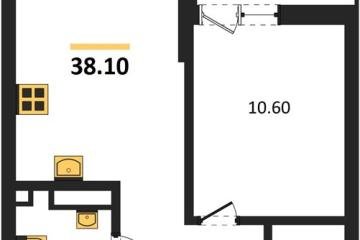 Фото №1: 1-комнатная квартира 38 м² - Майкоп, мкр. ЖК Звезды, 