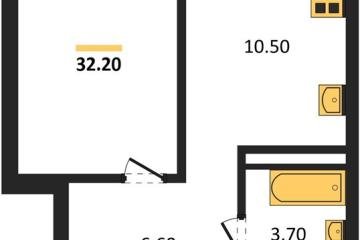 Фото №1: 1-комнатная квартира 32 м² - Краснодар, мкр. Прикубанский внутригородской округ, 