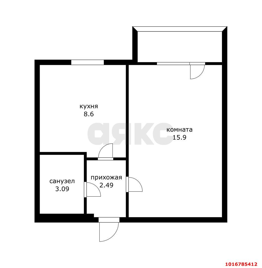 Фото №13: 1-комнатная квартира 31 м² - Краснодар, Карасунский внутригородской округ, мкр. Гидростроителей, ул. Гидростроителей, 28