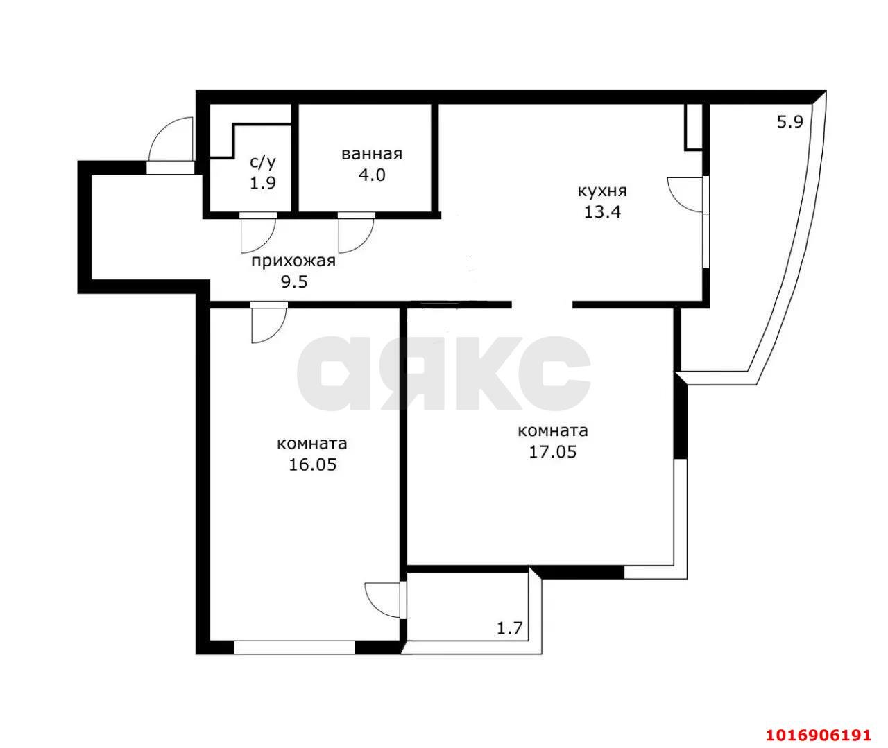 Фото №18: 2-комнатная квартира 70 м² - Краснодар, Западный внутригородской округ, жилой комплекс Новый Город, мкр. Юбилейный, б-р Клары Лучко, 4