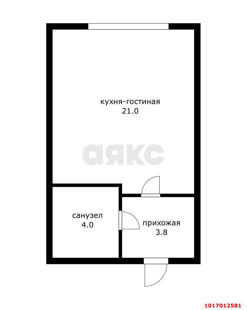 Фото №11: Студия 28 м² - Краснодар, Прикубанский внутригородской округ, Завод Радиоизмерительных Приборов, мкр. Музыкальный, ул. имени Мусоргского М.П., 6/1