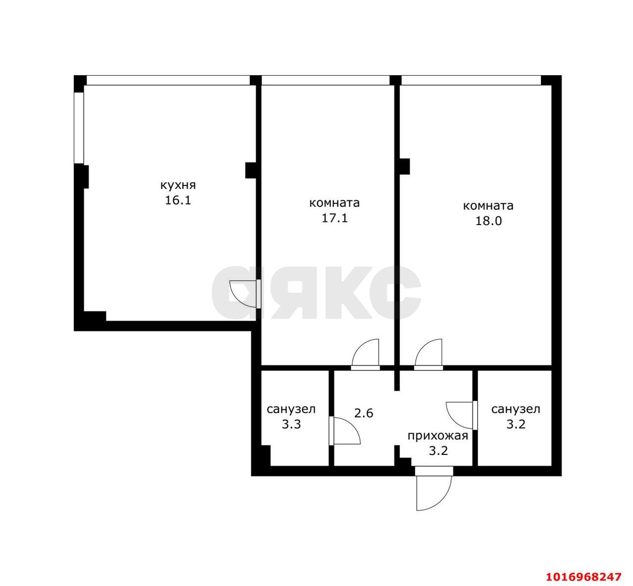 Фото №7: 2-комнатная квартира 63 м² - Берёзовый, Прикубанский внутригородской округ, мкр. Витаминкомбинат, ул. 2-я Целиноградская, 38