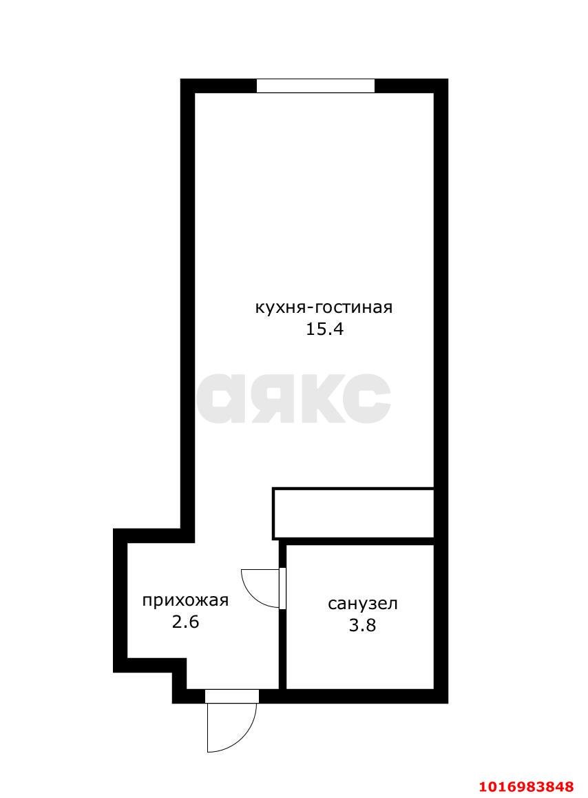Фото №18: Студия 22 м² - Краснодар, Камвольно-суконный Комбинат, Карасунский внутригородской округ, мкр. жилой комплекс Гарантия, ул. Дежнёва, 29/3