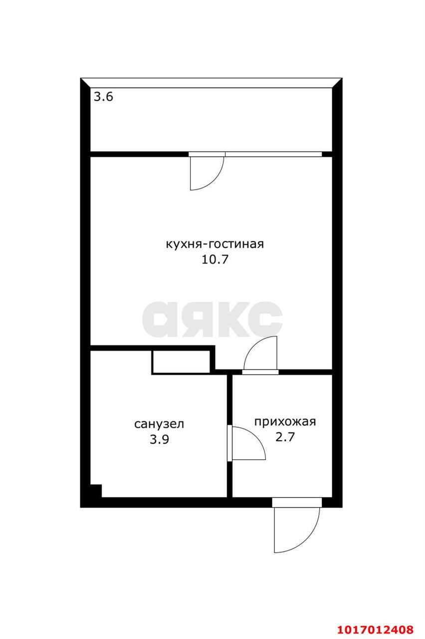 Фото №7: Студия 20 м² - Краснодар, Военный городок № 109, Прикубанский внутригородской округ, мкр. жилой комплекс Самолёт, ул. Западный Обход, 39/2к1