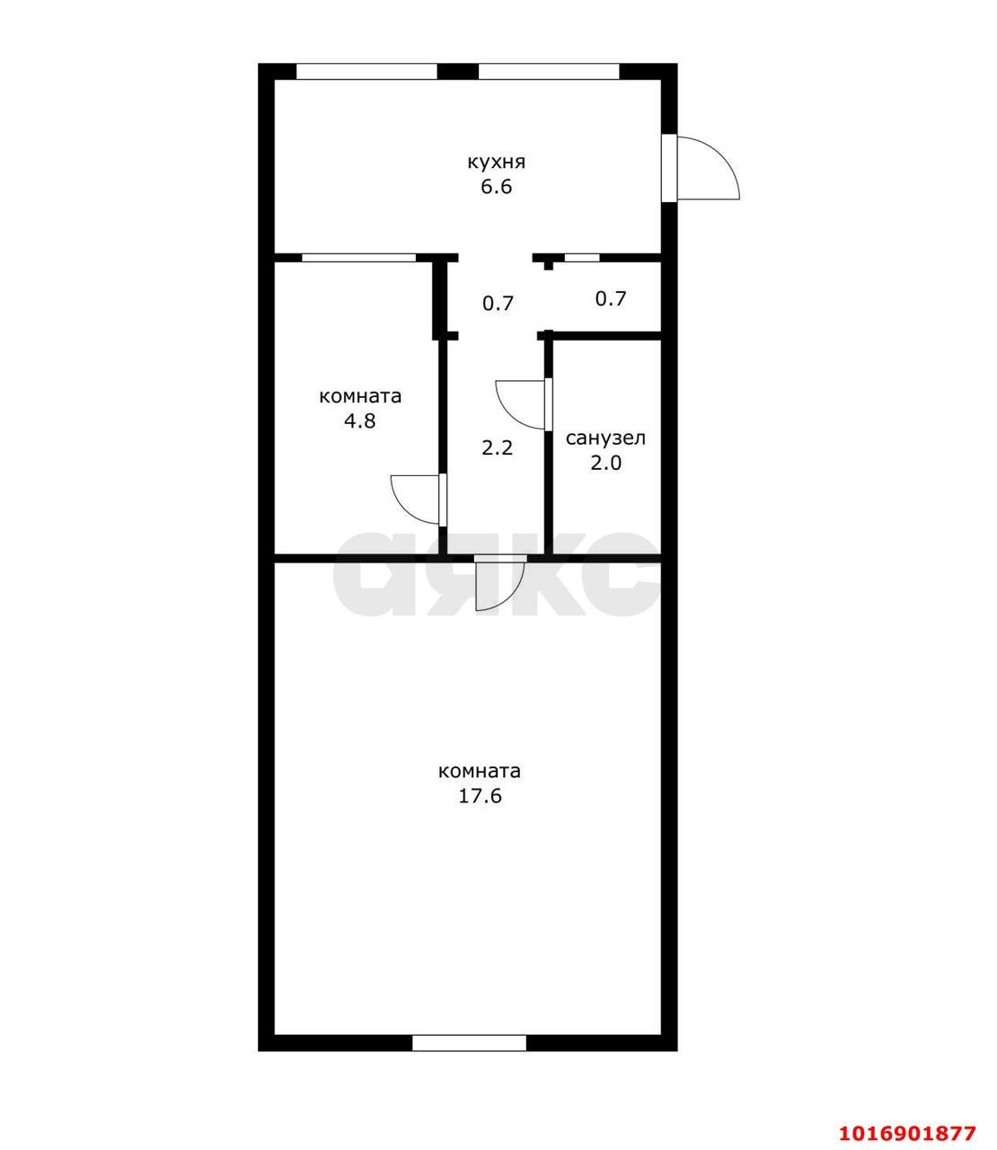 Фото №7: 2-комнатная квартира 34 м² - Краснодар, Центральный внутригородской округ, мкр. 40 лет Победы, ул. Клиническая, 22