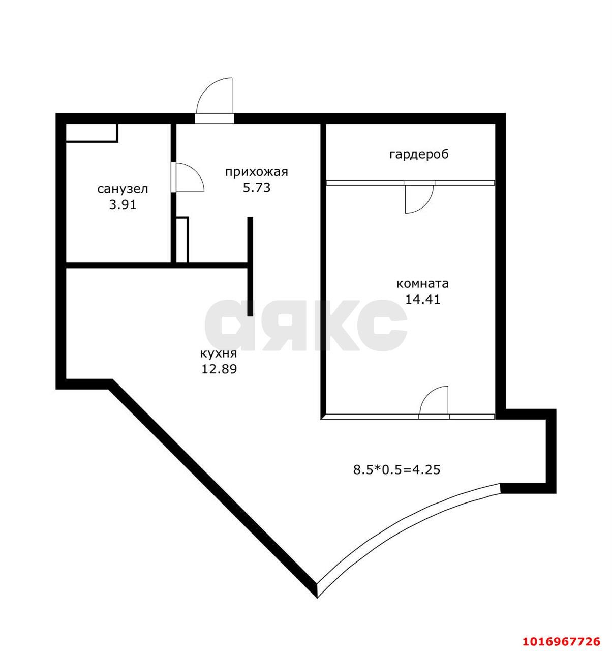 Фото №36: 1-комнатная квартира 45 м² - Краснодар, Прикубанский внутригородской округ, мкр. Достояние, ул. им. Мурата Ахеджака, 10А