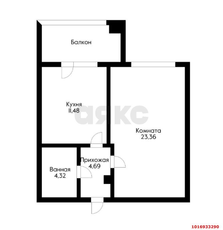 Фото №16: 1-комнатная квартира 47 м² - Краснодар, Юбилейный, мкр. Западный внутригородской округ, пр-кт Чекистов, 42